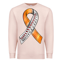 Pale Pink Kidney Cancer Ribbon Baseball Premium Sweatshirt - BundleAndBundleShop