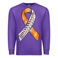 Purple Kidney Cancer Ribbon Baseball Premium Sweatshirt - BundleAndBundleShop