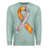 Seafoam Kidney Cancer Ribbon Baseball Premium Sweatshirt - BundleAndBundleShop