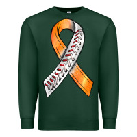 Sports Green Kidney Cancer Ribbon Baseball Premium Sweatshirt - BundleAndBundleShop