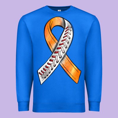 Kidney Cancer Ribbon Baseball Premium Sweatshirt Designed By Bundleandbundleshop