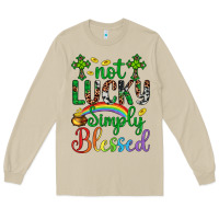 Mushroom Western St. Patrick's Day Cross Not Lucky Simply Blessed Long Sleeve Tee - Artiststas