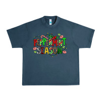 Midnight Navy peppermint season Urban Heavy Tee - AdoDesignShop