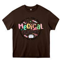Chocolate Brown medical assistant nurse Heavy Core Tee - MaliasSmallBusiness