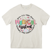 Cream medical assistant nurse Heavy Core Tee - MaliasSmallBusiness