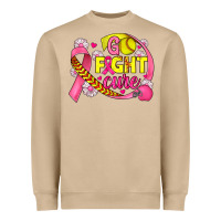 Mushroom breast cancer go fight cure softball Heavyweight Sweatshirt - JahusDesignShop