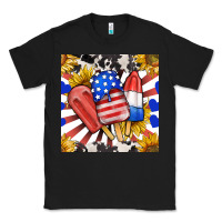 Black patriotic popsicles and sunflowers Classic Tee - BundleAndBundleShop