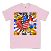 Bubblegum Pink patriotic popsicles and sunflowers Classic Tee - BundleAndBundleShop