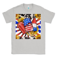 Moon Dust patriotic popsicles and sunflowers Classic Tee - BundleAndBundleShop