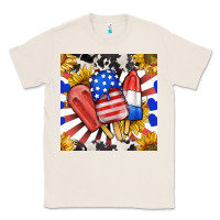 Natural patriotic popsicles and sunflowers Classic Tee - BundleAndBundleShop
