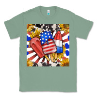 Sage patriotic popsicles and sunflowers Classic Tee - BundleAndBundleShop