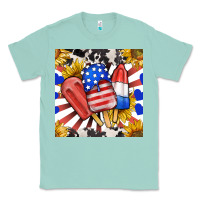 Seafoam patriotic popsicles and sunflowers Classic Tee - BundleAndBundleShop
