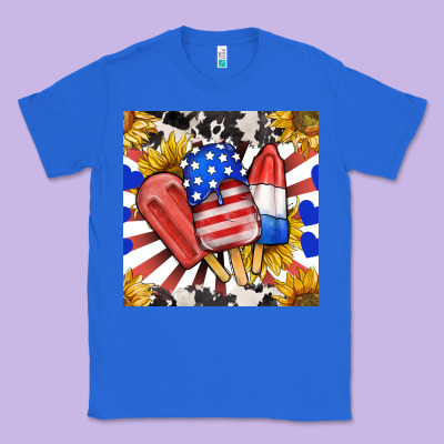 Patriotic Popsicles And Sunflowers Classic Tee Designed By Bundleandbundleshop