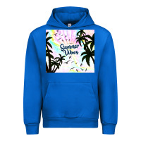 Cobalt summer vibes with birds Urban Hoodie - TumblerDesignByShophia