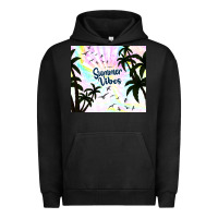 Pigment Black summer vibes with birds Urban Hoodie - TumblerDesignByShophia