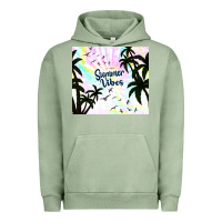 Pigment Oil Green summer vibes with birds Urban Hoodie - TumblerDesignByShophia