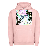 Pigment Salmon summer vibes with birds Urban Hoodie - TumblerDesignByShophia