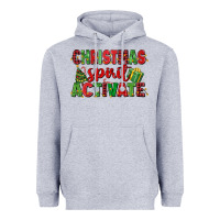 Heather Grey christmas spirit activate Heavyweight Hoodie - MaliasSmallBusiness