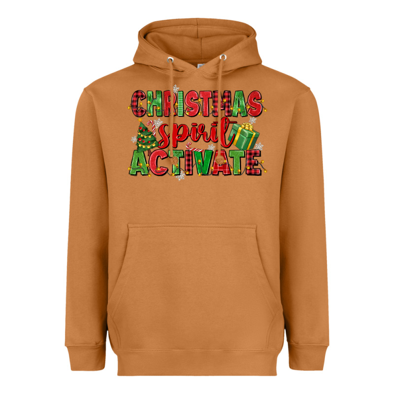 Christmas Spirit Activate Heavyweight Hoodie by MaliasSmallBusiness | Teevron