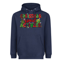 Navy christmas spirit activate Heavyweight Hoodie - MaliasSmallBusiness