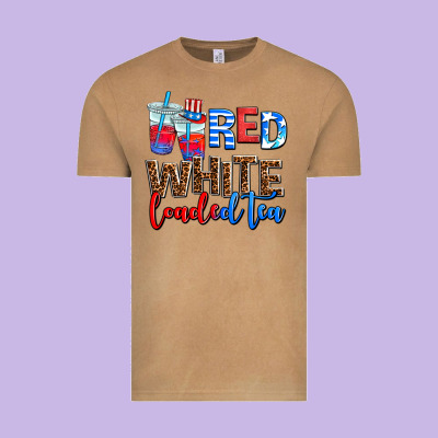 Red Whıte Loaded Tea Vintage Tee Designed By Adodesignshop