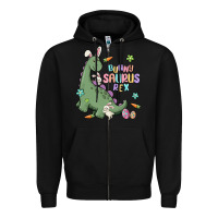 Black bunny saurus rex Zipper Hoodie - MaliasSmallBusiness