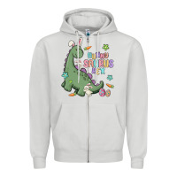 Dove Grey bunny saurus rex Zipper Hoodie - MaliasSmallBusiness
