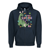 Navy bunny saurus rex Zipper Hoodie - MaliasSmallBusiness