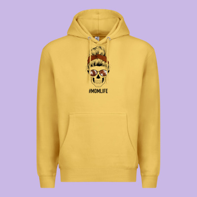Western Brown Glitter Cowhide Patterned Mom Skull Premium Hoodie Designed By Bettercallsaul