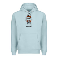 Blue Mist Western Brown Glitter Cowhide Patterned Mom Skull Premium Hoodie - Bettercallsaul