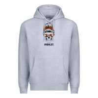 Heather Grey Western Brown Glitter Cowhide Patterned Mom Skull Premium Hoodie - Bettercallsaul