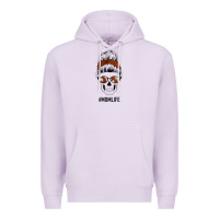 Lilac Western Brown Glitter Cowhide Patterned Mom Skull Premium Hoodie - Bettercallsaul