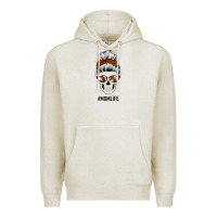 Oatmeal Heather Western Brown Glitter Cowhide Patterned Mom Skull Premium Hoodie - Bettercallsaul