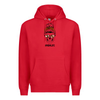 Red Western Brown Glitter Cowhide Patterned Mom Skull Premium Hoodie - Bettercallsaul