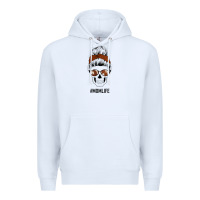 White Western Brown Glitter Cowhide Patterned Mom Skull Premium Hoodie - Bettercallsaul