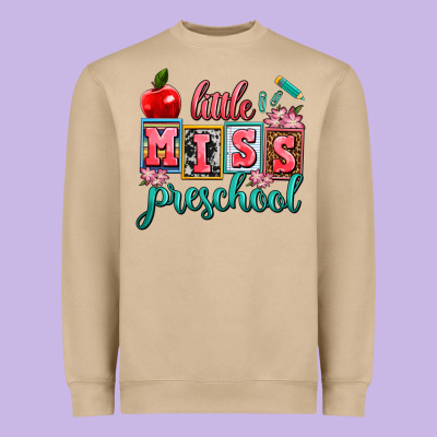 Little Miss Preschool Heavyweight Sweatshirt Designed By Adodesignshop