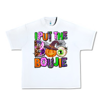 White Hallowen Boo Urban Heavy Tee - AdoDesignShop