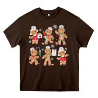 Chocolate Brown nurse gingerbread Heavy Core Tee - MaliasSmallBusiness