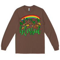 Chestnut Western St. Patrick's Rainbow Lucky And Blessed Long Sleeve Tee - Artiststas