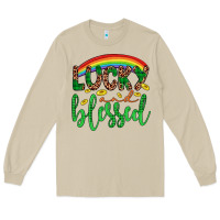 Mushroom Western St. Patrick's Rainbow Lucky And Blessed Long Sleeve Tee - Artiststas