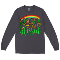 Smoke Western St. Patrick's Rainbow Lucky And Blessed Long Sleeve Tee - Artiststas