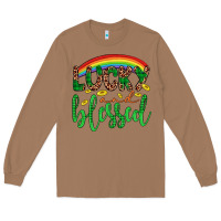 Toasted Coconut Western St. Patrick's Rainbow Lucky And Blessed Long Sleeve Tee - Artiststas
