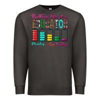Smoke Battery Life Of A Educator Premium Sweatshirt - BundleAndBundleShop
