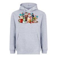 Heather Grey christmas coffee Heavyweight Hoodie - MaliasSmallBusiness