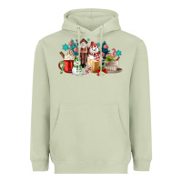 Matcha christmas coffee Heavyweight Hoodie - MaliasSmallBusiness