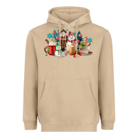 Mushroom christmas coffee Heavyweight Hoodie - MaliasSmallBusiness