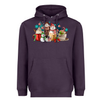 Plum christmas coffee Heavyweight Hoodie - MaliasSmallBusiness