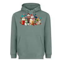 Sage christmas coffee Heavyweight Hoodie - MaliasSmallBusiness