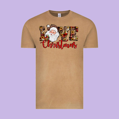 Love Christmas Santa Vintage Tee Designed By Jahusdesignshop