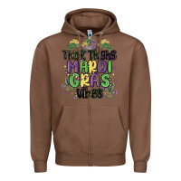 Chestnut thick thighs mardi gras vibes Zipper Hoodie - MaliasSmallBusiness